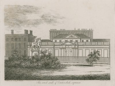Zachodnia strona Cavendish Square, Londyn autorstwa Alois Schonn
