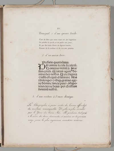 Sztuka litografii: Drukowanie liter, płyta XV autorstwa Alois Senefelder