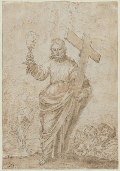 Chrystus trzymający kielich i krzyż, 1666. autorstwa Alonso Cano