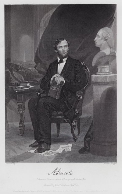 Abraham Lincoln (rycina) autorstwa Alonzo (after) Chappel