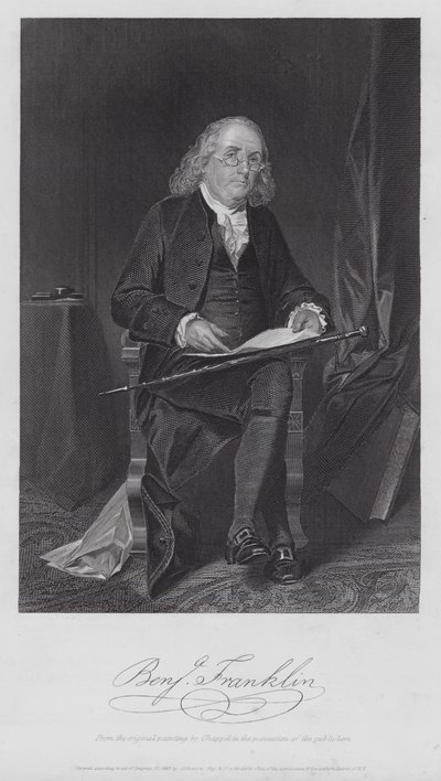 Benjamin Franklin (grafika) autorstwa Alonzo (after) Chappel