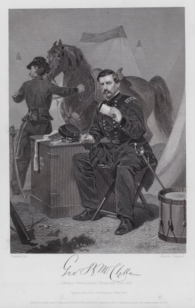 George Brinton McClellan (Grawerowanie) autorstwa Alonzo (after) Chappel