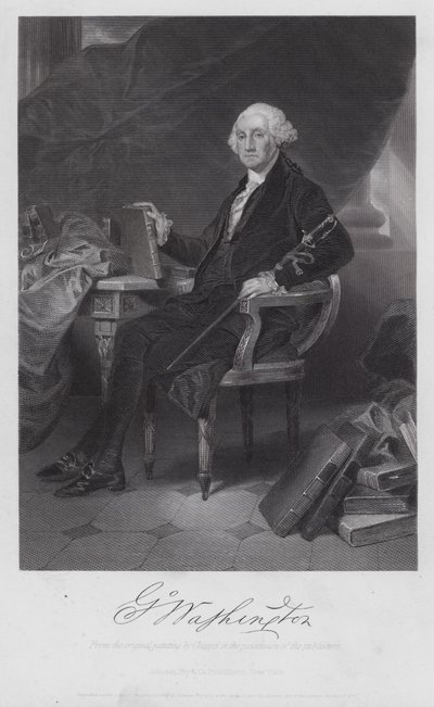 Jerzy Waszyngton (grawerowanie) autorstwa Alonzo (after) Chappel