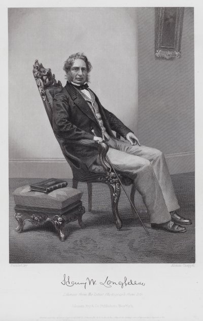 Henry Wadsworth Longfellow (Grawerowanie) autorstwa Alonzo (after) Chappel