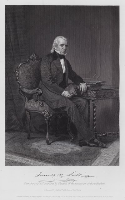 James Knox Polk (grawerunek) autorstwa Alonzo (after) Chappel