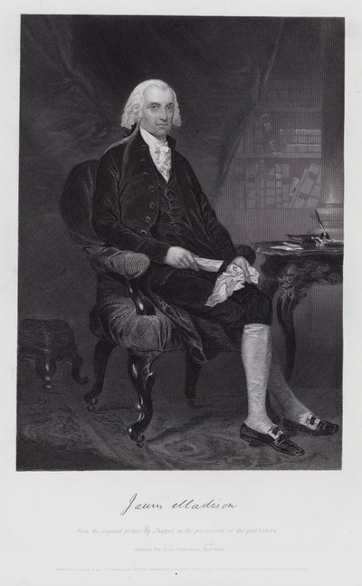 James Madison (Grawerowanie) autorstwa Alonzo (after) Chappel