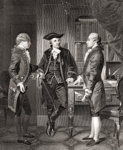 Johann Henry Jules Alexandre von Robaii, Baron de Kalb przedstawiający Lafayette