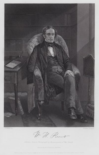 William Hickling Prescott (Grawerowanie) autorstwa Alonzo (after) Chappel