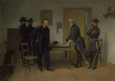 Lee poddaje się Grantowi pod Appomattox autorstwa Alonzo Chappel