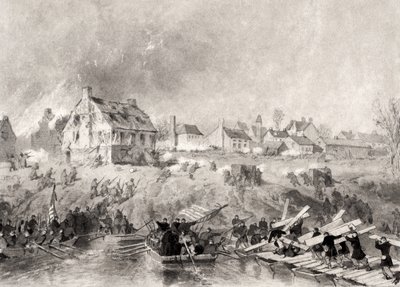 Atak na Fredericksburg w stanie Wirginia, z „Narodowej historii wojny dla Unii”, 1860 autorstwa Alonzo Chappel