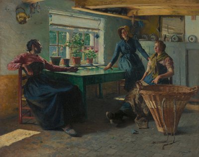 Niderlandzki: Wnętrze z rybaczkami autorstwa Alois Boudry