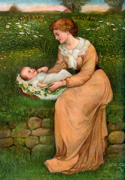 „Łóżko stokrotek”, 1905. autorstwa Alphage Brewer
