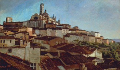 Siena, reż. Alfonso Hollaender (1845-1923), olej na płótnie na tekturze, 31x51 5 cm autorstwa Alphons Hollaender