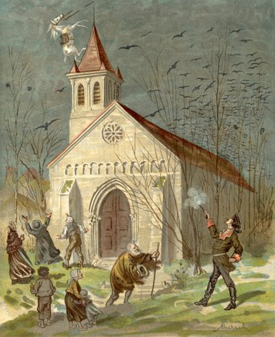 Przygody Barona Munchausena (chromolitho) autorstwa Alphonse Adolphe Bichard