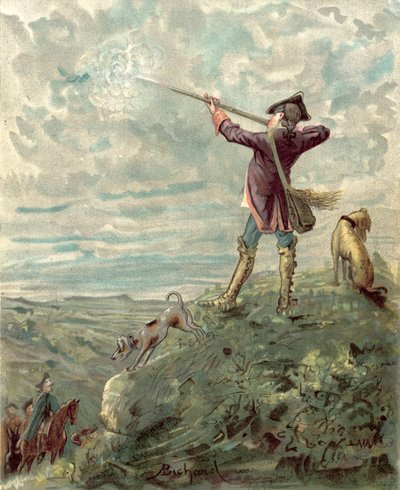 Przygody Barona Munchausena (chromolitho) autorstwa Alphonse Adolphe Bichard