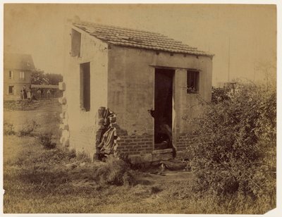 Zabójstwo kobiety o nazwisku Fourmentin Caroline Céleste, lat 79 ... Widok na chatę, w której znaleziono ciało autorstwa Alphonse Bertillon