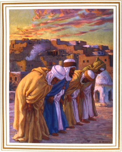 El Rekaa lub Inklinacja Modlitwa Inklinacji, 1918 autorstwa Alphonse Etienne Dinet
