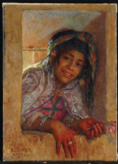 Dziewczyna przy oknie autorstwa Alphonse Etienne Dinet