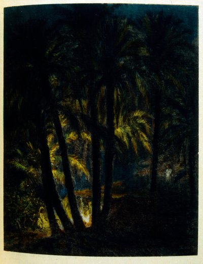 Ilustracja Dineta z "Mirages" Sceny z życia arabskiego. 1906. Mirages, Scenes De La Vie Arab została zilustrowana przez Etienne Dineta z komentarzem Silmana Ben Ibrahima Bamera. Nasreddine Dinet urodził się jako Alphonse-Etienne Dinet; (1861-1929) był Fran autorstwa Alphonse Etienne Dinet