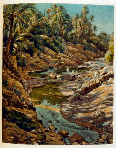 Ilustracja Dinet z „Mirages” Sceny z życia Arabów. 1906. Mirages, Scénes De La Vie Arab został zilustrowany przez Etienne Dinet z komentarzem Silmana Ben Ibrahima Bamera. Nasreddine Dinet urodził się jako Alphonse-Étienne Dinet; (1861-1929) był francuskim  autorstwa Alphonse Etienne Dinet