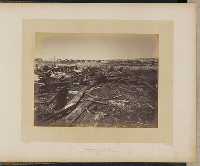Cartoucherie Rapp. Katastrofa na Polach Marsowych po eksplozji 17 maja 1871 r. autorstwa Alphonse J. Liébert