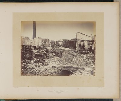 Fabryka J. Falck et Cie spłonęła w La Villette. autorstwa Alphonse J. Liébert