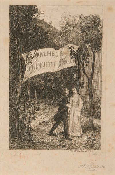 2 ilustracje do Le Malheur d autorstwa Alphonse Legros