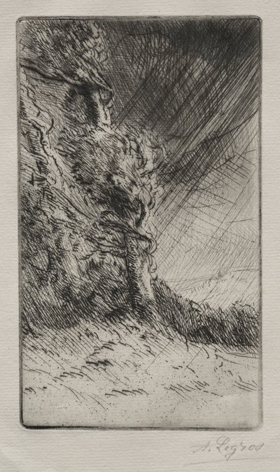 Podmuch wiatru. autorstwa Alphonse Legros