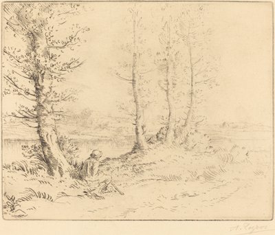 Wzdłuż rzeki Le long de la rive. autorstwa Alphonse Legros