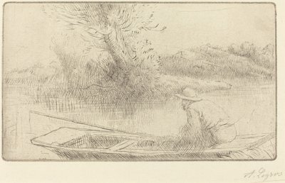 Wzdłuż Tamizy Nad Tamizą. autorstwa Alphonse Legros