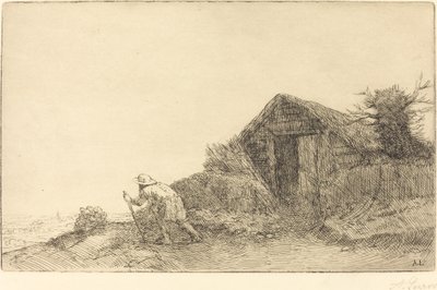 Wzdłuż szczytu wzgórza autorstwa Alphonse Legros