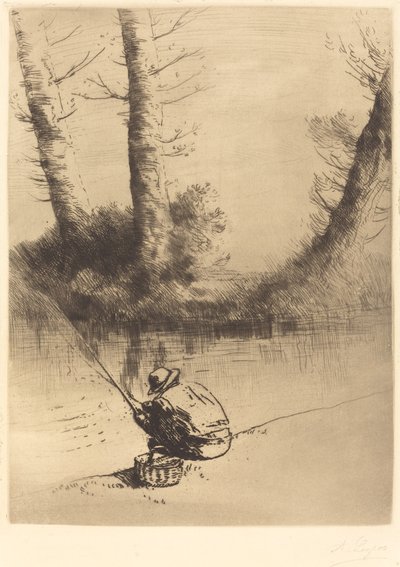 Wędkarz (Wędkarz) autorstwa Alphonse Legros