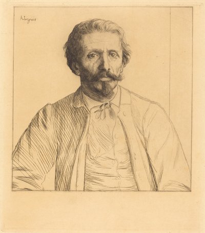 Auguste Delatre. autorstwa Alphonse Legros