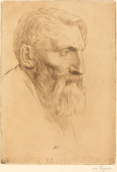 Auguste Rodina. autorstwa Alphonse Legros