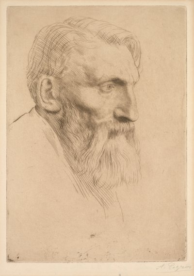 Auguste Rodin, 1881. autorstwa Alphonse Legros