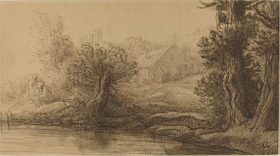 Brzeg rzeki. autorstwa Alphonse Legros