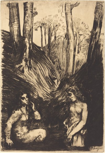 Kąpiących się autorstwa Alphonse Legros