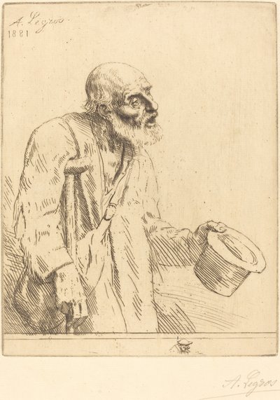 Żebrak Żebrak, 1881. autorstwa Alphonse Legros
