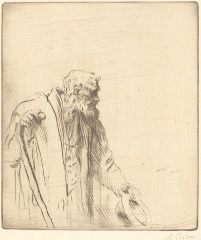 Żebrak Żebrak. autorstwa Alphonse Legros