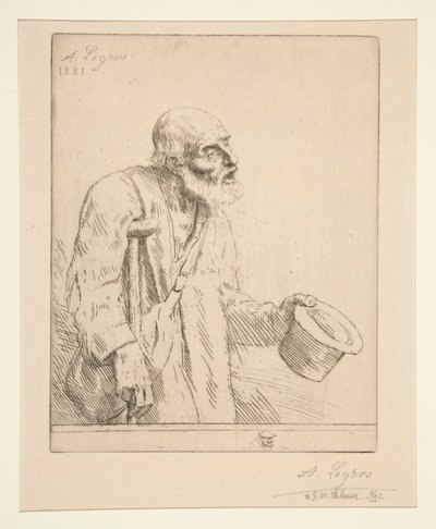 Żebrak z kulami autorstwa Alphonse Legros