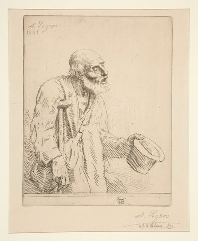 Żebrak o kulach autorstwa Alphonse Legros