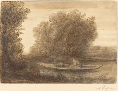 Zakręć w rzece Un coin de riviere. autorstwa Alphonse Legros