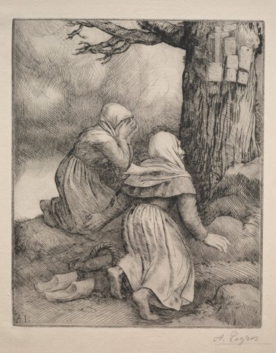Kłaniając się przed Drzewem Larbre de salut. autorstwa Alphonse Legros