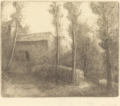 Most przy Młynie Le pont du Moulin. autorstwa Alphonse Legros