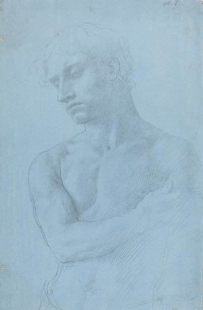Popiersie nagiego mężczyzny. autorstwa Alphonse Legros