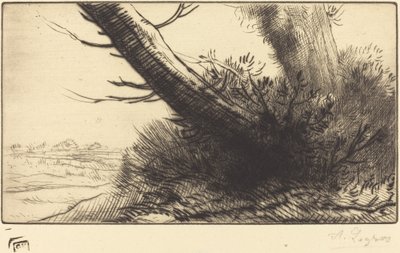 Narożnik ścieżki Na rogu ścieżki. autorstwa Alphonse Legros