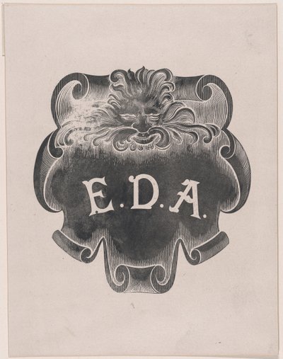 Kontrwymiar odcisku z tabliczki znamionowej Edwarda D. Adamsa, ca. 1892. autorstwa Alphonse Legros