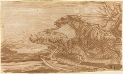 Śmierć i jej koń autorstwa Alphonse Legros
