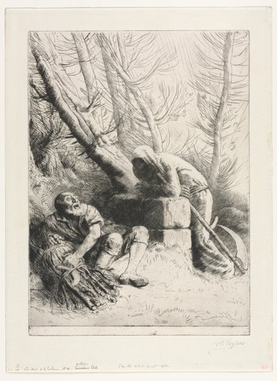 Śmierć i drwal autorstwa Alphonse Legros