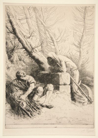 Śmierć i drwal autorstwa Alphonse Legros